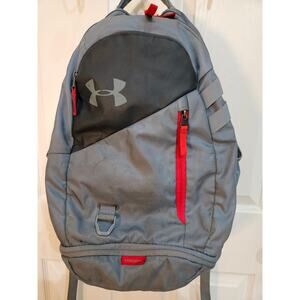 Under Armour Storm Back Pack Gray Red  PreOwned